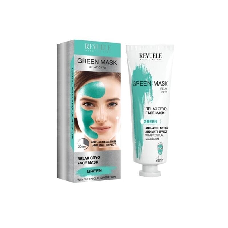 Revuele Aknevastane rohelise savi mask 80 ml цена и информация | Näomaskid, silmamaskid | kaup24.ee