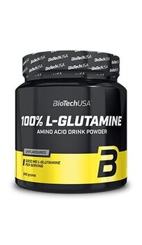 Biotech USA 100% L-Glutamine 500 g hind ja info | Glutamiin | kaup24.ee