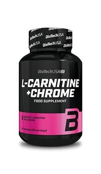 Toidulisand BioTech USA L-Carnitine+Chrom 60caps hind ja info | L-karnitiin | kaup24.ee