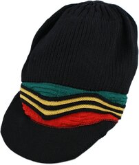 Pan African Suur kootud nokaga Rasta Hat цена и информация | Мужские шарфы, шапки, перчатки | kaup24.ee