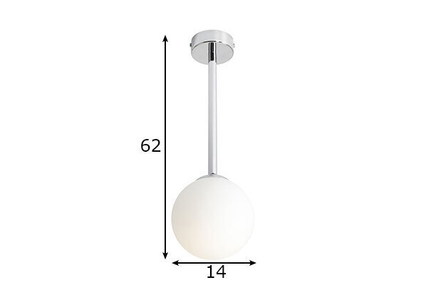 Laelamp Pinne, kroom 891172216 hind ja info | Rippvalgustid | kaup24.ee