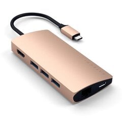 Адаптер USB-C Multi-Port 4K Gigabit Ethernet Satechi цена и информация | Адаптер Aten Video Splitter 2 port 450MHz | kaup24.ee