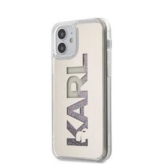 Tagakaaned Karl Lagerfeld       iPhone 12 5.4'' Liquid Glitter Multi Mirror Cover    Silver hind ja info | Telefoni kaaned, ümbrised | kaup24.ee