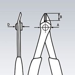 el. külglõiketangid Super Knips 125mm D1,6mm, Knipex hind ja info | Käsitööriistad | kaup24.ee