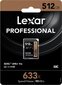 Lexar mälukaart SDXC 512GB Pro 633X UHS-I U1/U3 V30 R95/W45 hind ja info | Mobiiltelefonide mälukaardid | kaup24.ee