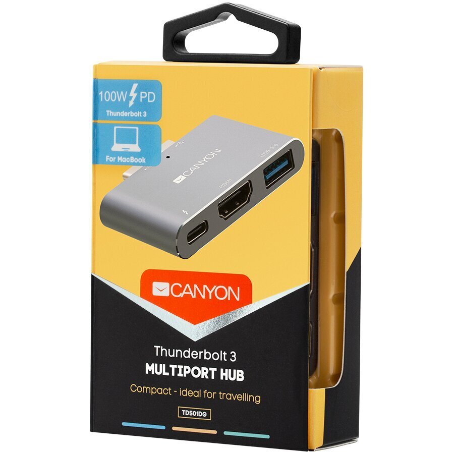 Canyon CNS-TDS01DG sülearvuti dokk ja pordireplikaator Hall цена и информация | USB jagajad, adapterid | kaup24.ee