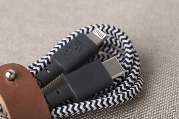 Native Union laadimisjuhe USB-C > Lightning, 1.2M kirju hind ja info | Mobiiltelefonide kaablid | kaup24.ee