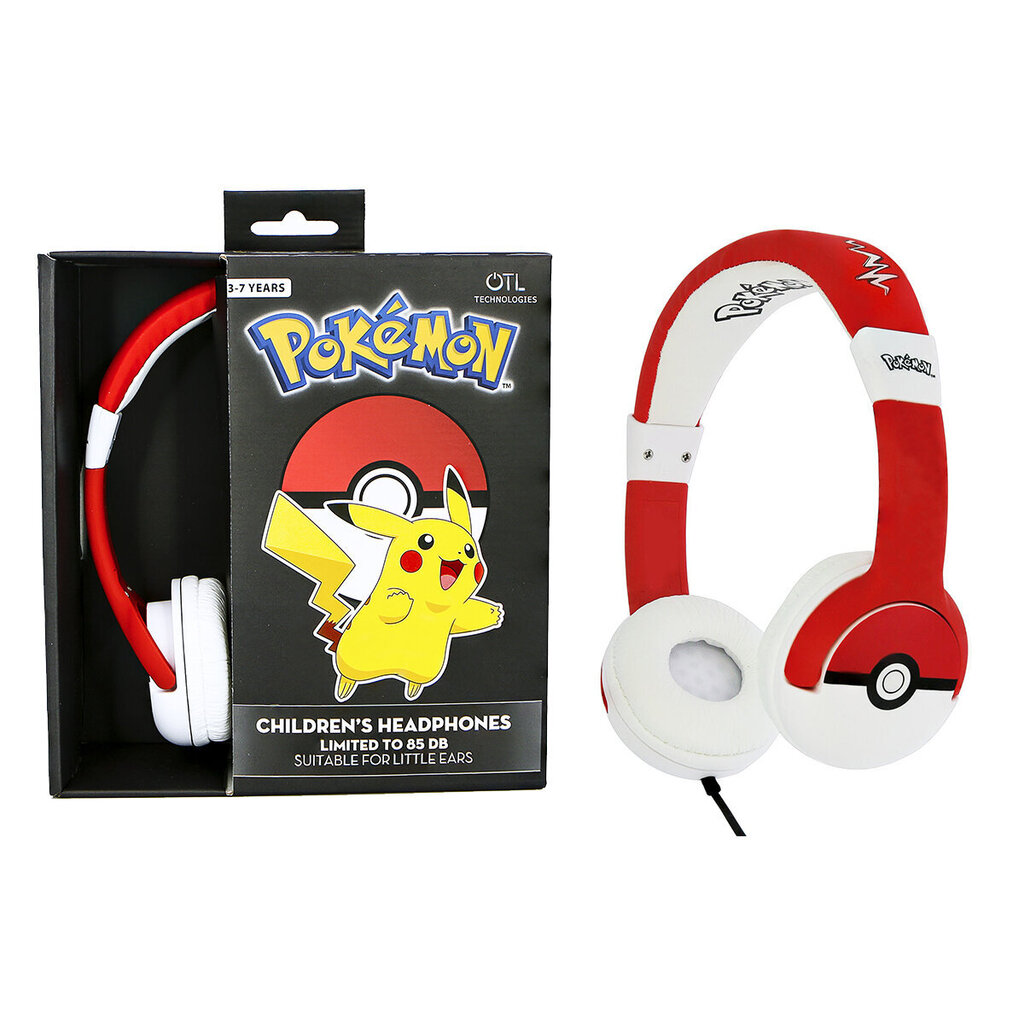 Juhtmega kõrvapealsed kõrvaklapid lastele OTL Kids : Pokemon - Pokeball цена и информация | Kõrvaklapid | kaup24.ee