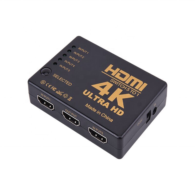 RoGer HDMI 4K High Speed Splitter 5 HDMI inputs / Remote Controller / Infrared Cable hind ja info | Kaablid ja juhtmed | kaup24.ee