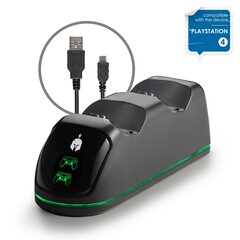 Spartan Gear Dual Charging Dock Station - Black (PS4) цена и информация | Аксессуары для компьютерных игр | kaup24.ee