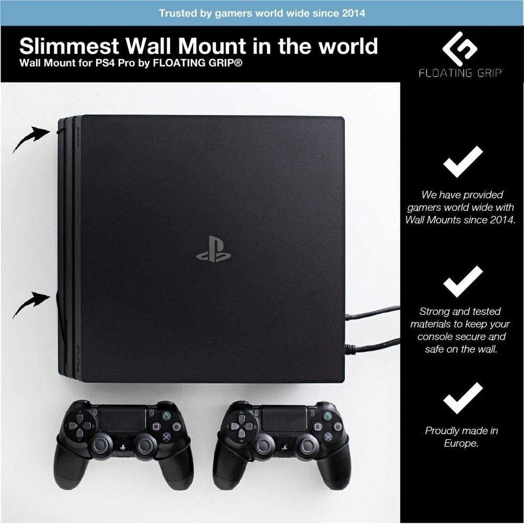 Floating Grip Wall Mount Bundle PS4 Pro цена и информация | Mängukonsoolide lisatarvikud | kaup24.ee