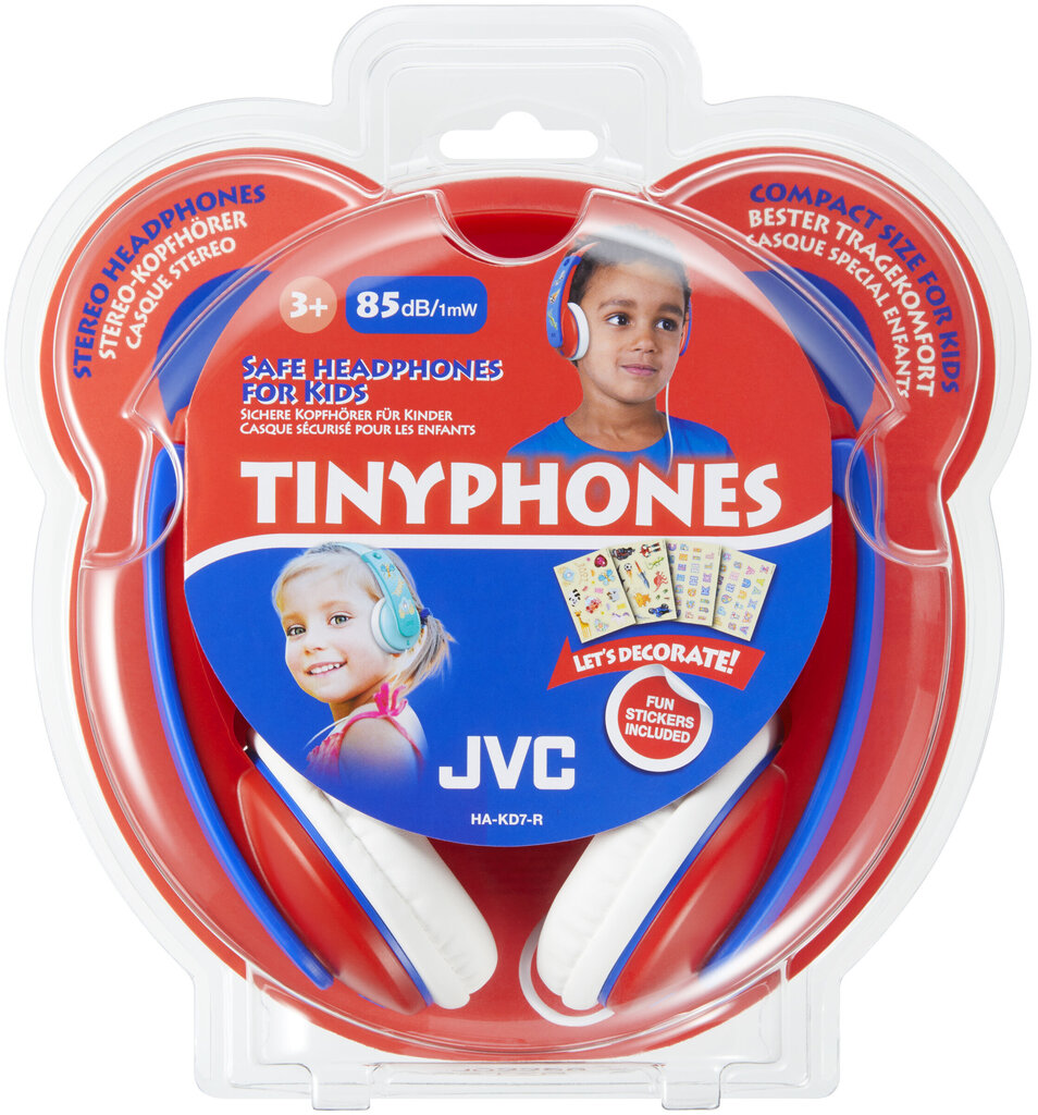 Juhtmega kõrvapealsed kõrvaklapid lastele JVC, HA-KD7-RN-E hind ja info | Kõrvaklapid | kaup24.ee