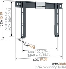 Vogel's Thin 405 26-55” цена и информация | Кронштейны и крепления для телевизоров | kaup24.ee