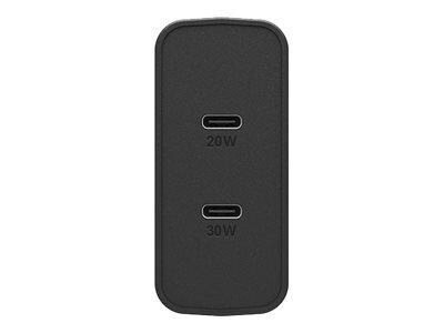 Seinalaadija Otterbox 50W USB-C 30W + USB-C 20W : must hind ja info | Mobiiltelefonide laadijad | kaup24.ee