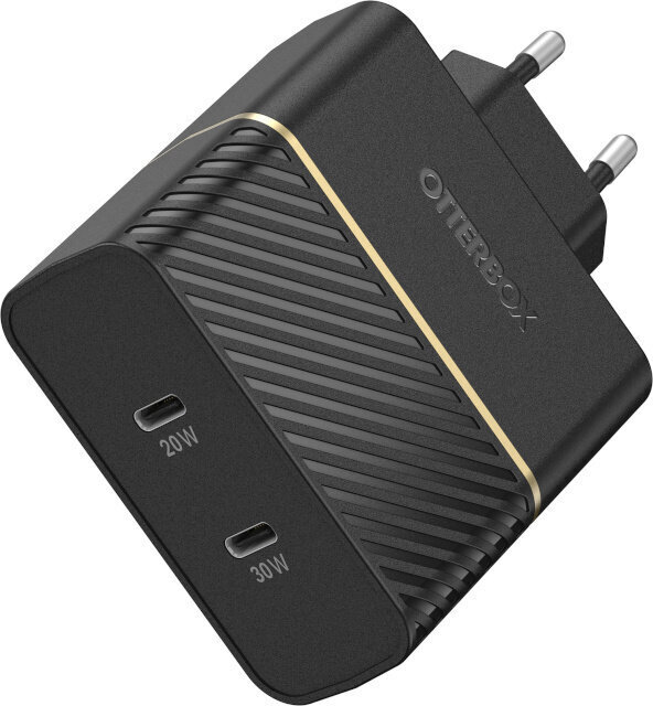 Seinalaadija Otterbox 50W USB-C 30W + USB-C 20W : must hind ja info | Mobiiltelefonide laadijad | kaup24.ee