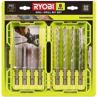 Betoonipuuride komplekt (8tk.) RAK08SDS2 5132004209 RYOBI hind ja info | Käsitööriistad | kaup24.ee