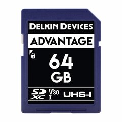 DELKIN SD ADVANTAGE 660X UHS-I U3 (V30) R90/W90 64GB hind ja info | Fotoaparaatide mälukaardid | kaup24.ee