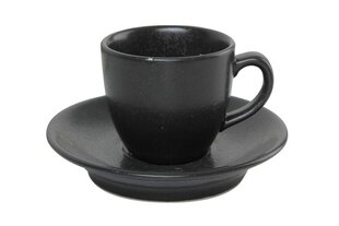 SEASONS BLACK чашка с блюдцем 8cl, Porland цена и информация | Стаканы, фужеры, кувшины | kaup24.ee