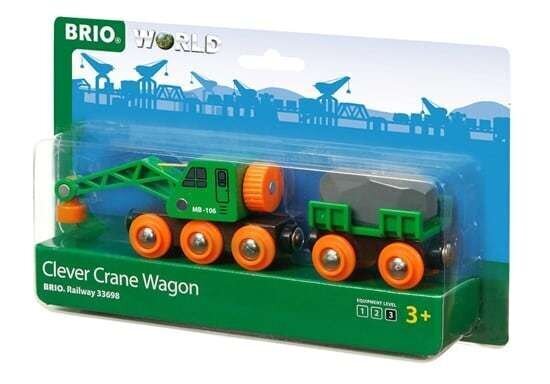 BRIO RAILWAY Clever Crane Wagon, 33698 цена и информация | Poiste mänguasjad | kaup24.ee