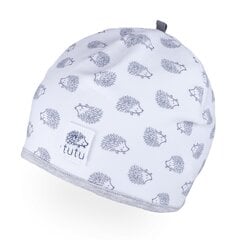 Тонкая шапка для мальчиков TuTu, белая/серая цена и информация | Шапки, перчатки, шарфы для мальчиков | kaup24.ee