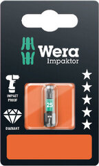 Наконечник Wera Impact T30 25 мм, 867/1 TORX®, розничная упаковка цена и информация | Механические инструменты | kaup24.ee