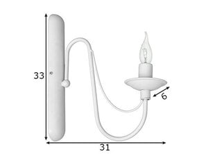 Настенный светильник Roza, белый цена и информация | Настенные светильники | kaup24.ee
