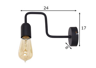 Настенный светильник Eko, черный цена и информация | Настенные светильники | kaup24.ee