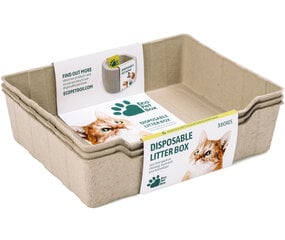 KASSILIIVAKAST ÜHEKORDNE EcoPetBox 440X340X120mm hind ja info | Liivakastid kassidele | kaup24.ee