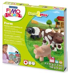 Набор для лепки Kids Fimo, Ферма, глина, 4 шт/уп, 42 гр цена и информация | Развивающие игрушки | kaup24.ee