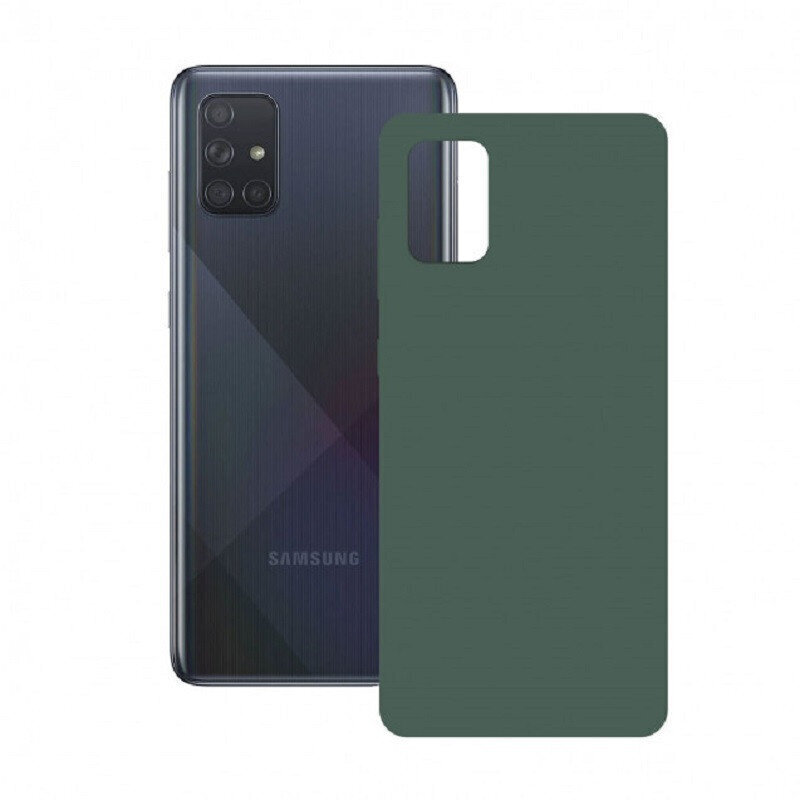 Samsung Galaxy A71 Silk Cover By Ksix Green hind ja info | Telefoni kaaned, ümbrised | kaup24.ee