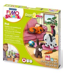 Набор для лепки Kids Fimo, Любимые животные, глина, 4 шт/уп, 42 гр цена и информация | Принадлежности для рисования, лепки | kaup24.ee