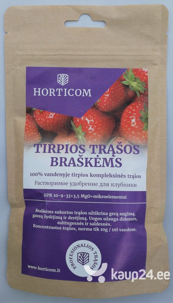 Maasikaväetis kastmiseks Horticom 200g hind ja info | Väetis | kaup24.ee