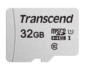 MEMORY MICRO SDHC 32GB W/ADAPT/C10 TS32GUSD300S-A TRANSCEND цена и информация | Карты памяти | kaup24.ee