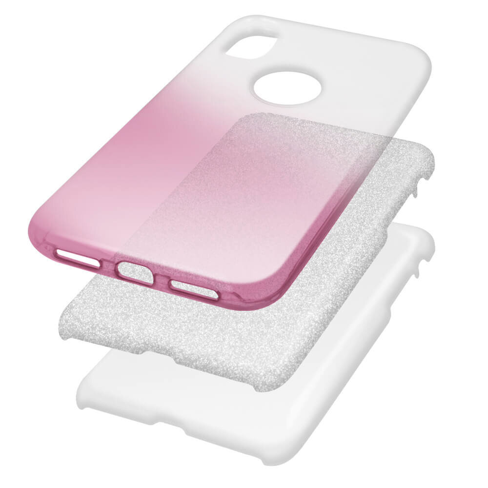 Tagakaaned ILike    Apple    iPhone X / iPhone XS Gradient Glitter 3in1 case    Pink цена и информация | Telefoni kaaned, ümbrised | kaup24.ee