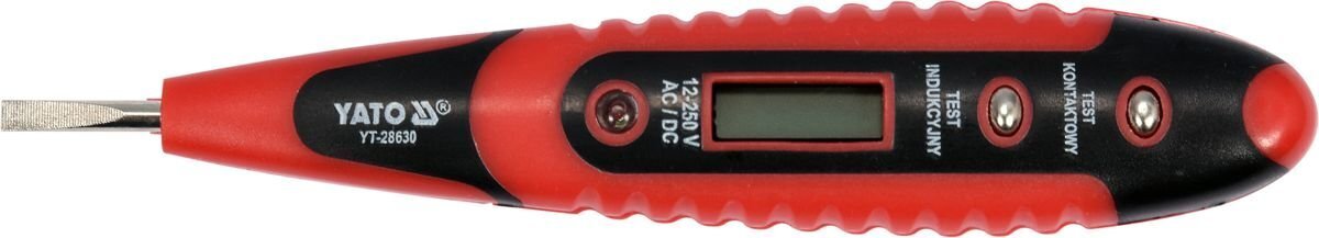 Digitaalne tester 12-220V, LCD YATO hind ja info | Käsitööriistad | kaup24.ee