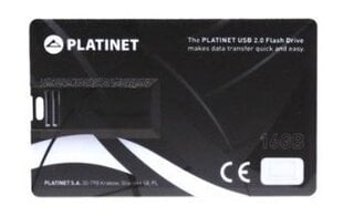Platinet USB 2.0 16GB mälupulk, name card, must hind ja info | Mälupulgad | kaup24.ee
