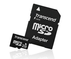 Карта памяти MICRO SD 2GB/TS2GUSD TRANSCEND цена и информация | Transcend Мобильные телефоны, Фото и Видео | kaup24.ee