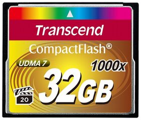 Mälukaart Transcend 32GB CF hind ja info | Fotoaparaatide mälukaardid | kaup24.ee