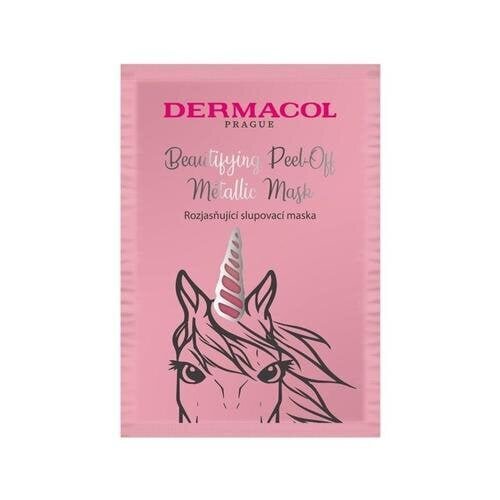 Dermacol Beautifying Peel-off Metallic Mask Brightening näomask 15 ml hind ja info | Näomaskid, silmamaskid | kaup24.ee