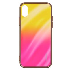 Evelatus iPhone XR Water Ripple Gradient Color Anti-Explosion Tempered Glass Case Gradient Yellow-Pink цена и информация | Чехлы для телефонов | kaup24.ee