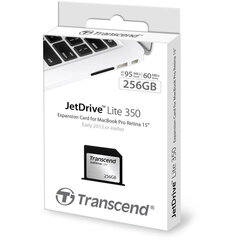 Карта памяти Transcend JetDrive Lite 350 256GB, для Apple MacBook Pro 15" цена и информация | Карты памяти для фотоаппаратов, камер | kaup24.ee