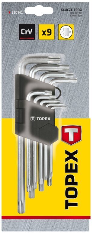 Torx võtmete komplekt T10-T50, 9tk pikad цена и информация | Käsitööriistad | kaup24.ee