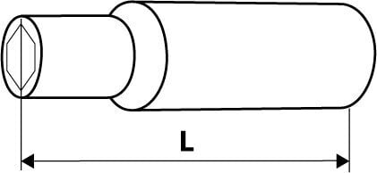 Padrun pikk 1/2, 16mm, CrV цена и информация | Käsitööriistad | kaup24.ee