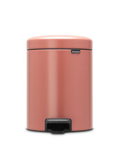 Мусорный бак Brabantia Newlconс педалью newIcon, 5 л, цвет Terracotta Pink цена и информация | Мусорные баки | kaup24.ee