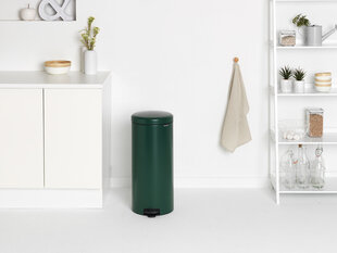 Brabantia NewIcon pedaaliga prügikast 30L, männi roheline цена и информация | Мусорные баки | kaup24.ee