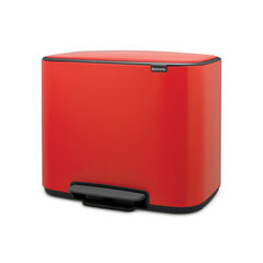 Мусорный бак Brabantia Bo с педалью, 3 x 11 л , цвет Passion Red цена и информация | Мусорные баки | kaup24.ee