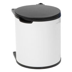 Brabantia prügikast kaanega 15L, valge цена и информация | Мусорные баки | kaup24.ee