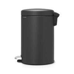 Brabantia NewIcon pedaaliga prügikast 12L, Mineral Infinite Grey hind ja info | Prügikastid | kaup24.ee