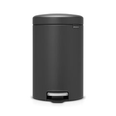 Brabantia NewIcon pedaaliga prügikast 12L, Mineral Infinite Grey hind ja info | Prügikastid | kaup24.ee