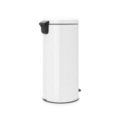 Brabantia NewIcon pedaaliga prügikast 30L, metall ämbriga, valge hind ja info | Prügikastid | kaup24.ee